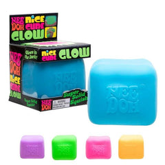 Schylling NeeDoh Nice Cube Glow Squishy Fidget Toy
