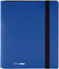 4-pocket Blue Pacific PRO-Binder with embossed middle black web material gives cards a classic framed look. Side loading pocket design to prevent cards from easily falling out. Elastic strap holds the binder shut when not in use. All materials made from archival-safe, acid-free non-PVC material. Holds 160 cards in Ultra Pro Deck Protector sleeves.