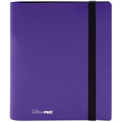 4-pocket Royal Purple PRO-Binder with embossed middle black web material gives cards a classic framed look. Side loading pocket design to prevent cards from easily falling out. Elastic strap holds the binder shut when not in use. All materials made from archival-safe, acid-free non-PVC material. Holds 160 cards in Ultra Pro Deck Protector sleeves.