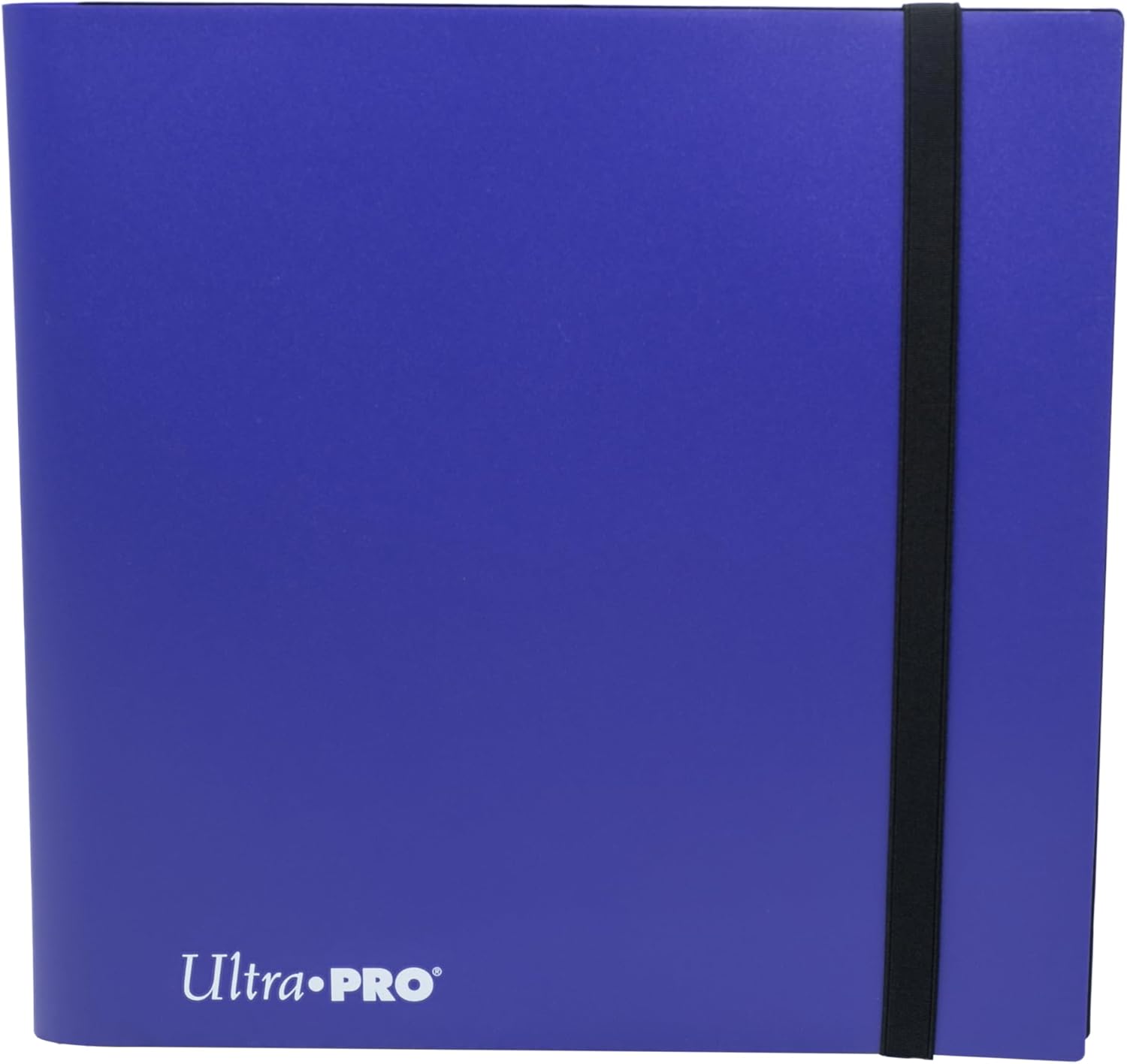 12-pocket Royal Purple PRO-Binder with embossed middle black web material gives cards a classic framed look. Side loading pocket design to prevent cards from easily falling out. Elastic strap holds the binder shut when not in use. All materials made from archival-safe, acid-free non-PVC material. Holds 480 cards in Ultra Pro Deck Protector sleeves.