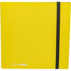 12-pocket Lemon Yellow PRO-Binder with embossed middle black web material gives cards a classic framed look. Side loading pocket design to prevent cards from easily falling out. Elastic strap holds the binder shut when not in use. All materials made from archival-safe, acid-free non-PVC material. Holds 480 cards in Ultra Pro Deck Protector sleeves.
