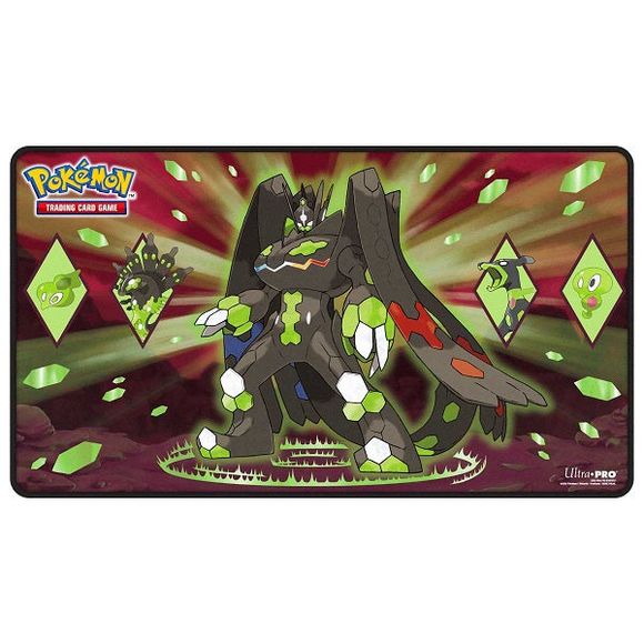 Make it a game to remember with Legendary Pokemon Foil Playmats! With vibrant, full-color artwork of Legendary Pokemon Zygarde, this playmat features premium spot foil accents for added shine. Made with a soft fabric top to reduce damage to cards during play and a non-slip rubber backing to keep the playmat from shifting during use, playmats enhance the gameplay experience. With dimensions of approximately 24 in. x 13.5 in., a playmat also makes an excellent oversize mousepad for home or office.