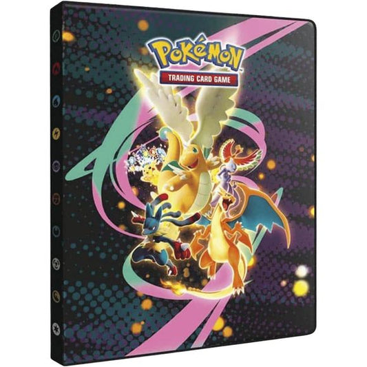 9-Pocket Portfolios for Pokemon feature a vibrant, full-art cover. Each portfolio stores and protects up to 90 standard size cards single-loaded and 180 cards double-loaded in archival-safe polypropylene pages. Made in California, U.S.A.