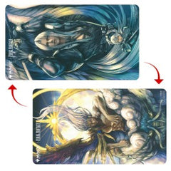 Double Sided Playmats featuring popular Magic: The Gathering(R) --- FINAL FANTASY artwork printed on both sides of the playmat. Made with a soft fabric material to reduce damage to cards during play, playmats enhance the gameplay experience. The double-sided artwork provides a unique addition to any Magic: The Gathering collection. With dimensions of approximately 24 in. x 13.5 in., a playmat also makes an excellent oversize mousepad for home or office.
