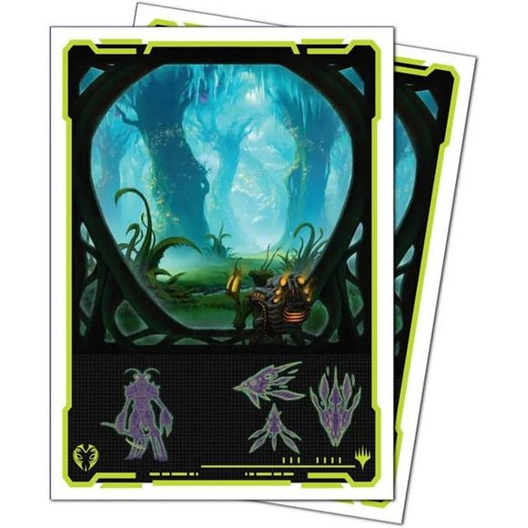 The 105ct APEX Deck Protector sleeves for Magic: The Gathering feature vibrant Edge of Eternities art from the trading card game. Archival-safe polypropylene materials ensure you can sleeve your cards with confidence. Sized for standard size trading cards measuring 2.5 in. x 3.5 in. The gloss clear front lets your foil cards shine!