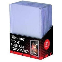 Super clear, Rigid plastic and durable construction encloses the card and keeps it clean while preventing damage. Holds cards up to 35pt thickness. The 3" x 4" Toploader for standard size cards (2-1/2" x 3-1/2"). 25 Count per pack. (1-Pack).