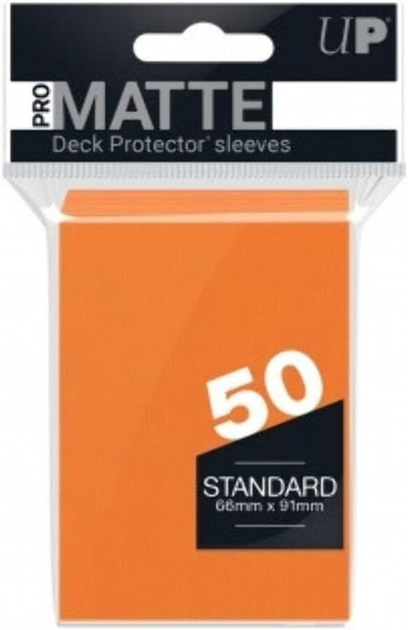 Ultra Clear Professional Matte Deck Protector Sleeves - Easy Shuffling. Ideal For Tournaments - Non Glare / Non Reflective - Acid Free / No Pvcee / No Pvc. Fits Inside Ultra Pro 9 Pocket Pages. 50 Sleeves ideal for gaming and collecting.