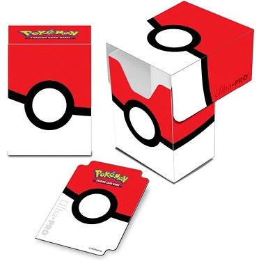 Top loading Deck Box with full flap cover. Holds 82 cards in Deck Protectors sleeves. Acid free, durable polypropylene material. Features the popular Poke Ball design!