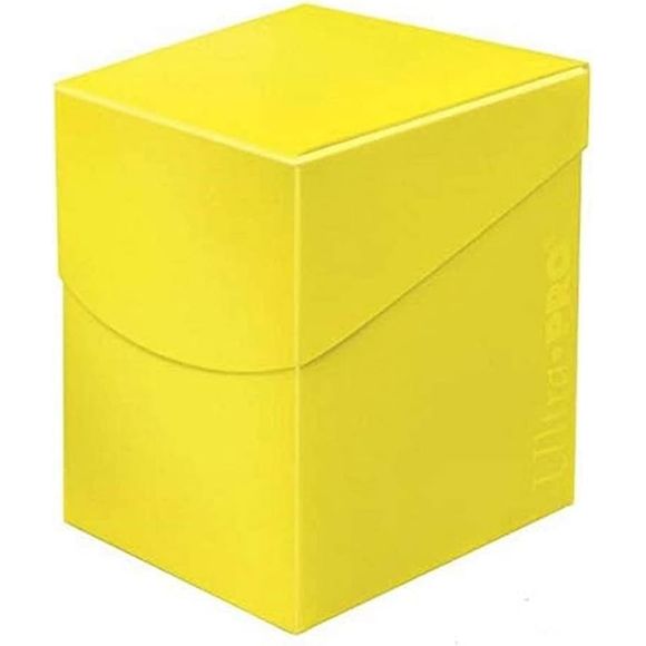 Holds up to 110 Standard gaming sleeved cards. Self-locking lid design with thumb notch for easy access to cards.