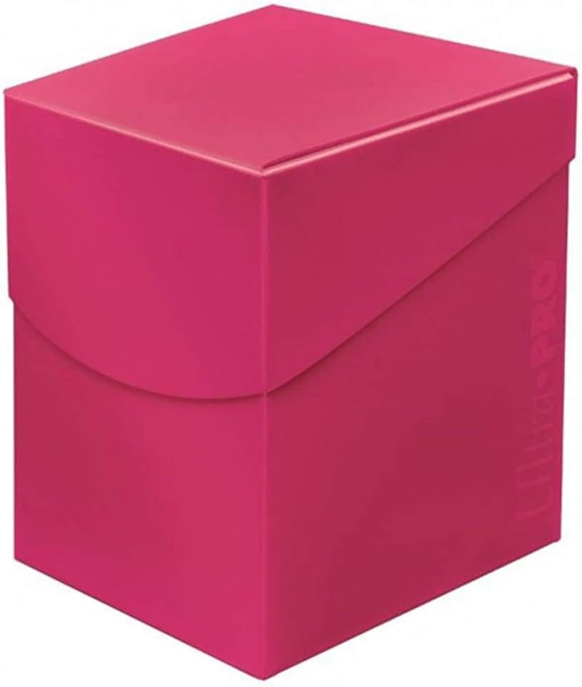 Holds up to 110 Standard gaming sleeved cards. Self-locking lid design with thumb notch for easy access to cards.