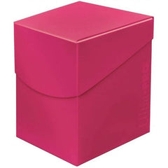Holds up to 110 Standard gaming sleeved cards. Self-locking lid design with thumb notch for easy access to cards.