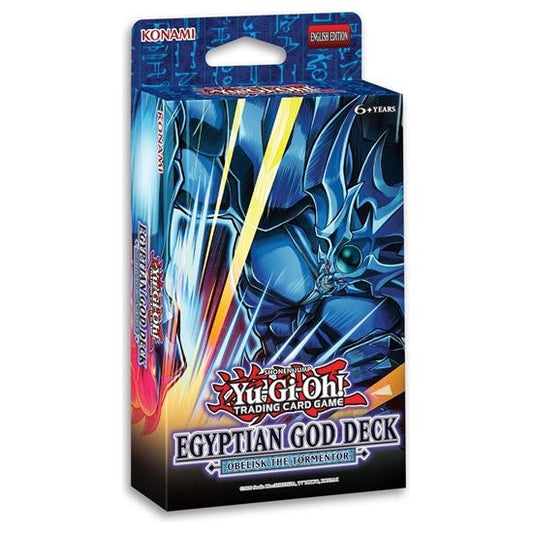 Awaken the power of the Egyptian God Cards!

If you’ve ever wanted to build a Deck around an Egyptian God Card but didn’t know where to start, look no further than the Egyptian God Decks!

Each Egyptian God Deck contains 40 cards:

4 Ultra Rares

4 Super Rares

32 Commons

1 Deluxe Game Mat/Dueling Guide