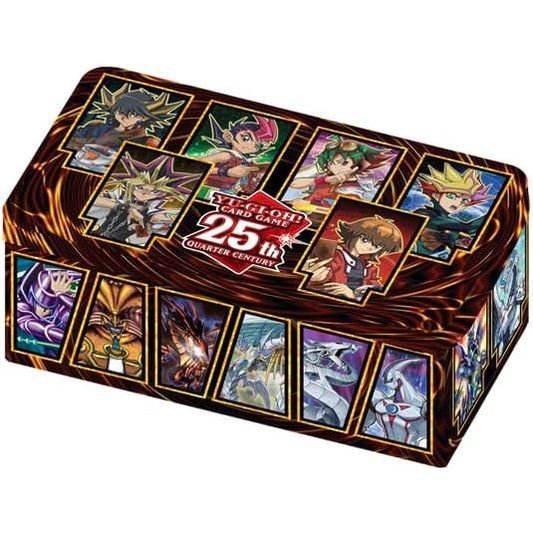 Celebrate this 25th anniversary with the 25th Anniversary Tin: Dueling Heroes featuring doubled Prismatic Secret Rares and a bonus Quarter Century Secret Rare in every Tin!

Prismatic Secret Rares are one of the things Duelists love most about each year’s Mega-Packs, since Tins are the ONLY place to find this exclusive and beautiful rarity type. And this year, we’re giving you twice as many in each Tin!

Each 25th Anniversary Tin: Dueling Heroes includes 3 x 18-card Mega-Packs, each with TWO Prismatic Secre
