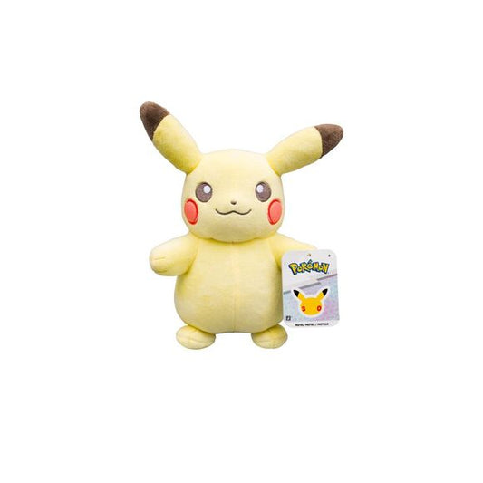 Mark a major milestone with the Pokémon 8" Plush 30th Anniversary, featuring fan-favorite Pokémon brought to life in soft, huggable plush form. Assortment includes Pikachu, Espeon, Vulpix, and Morpeko, chosen at random. Gotta Catch 'Em Al!
