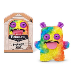 ZURU Fuggler Butt Ugly Pets “Cheeky Chonky” Guinea Pig 9-inch stuffed plush – a weird, chaotic Fuggler pet plush. People usually adopt a pet for warmth, love, and companionship… but Cheeky Chonky isn’t your ordinary guinea pig. He looks like a pet, sounds like a pet… but don’t be fooled — he’s 100% Fuggler, round belly and all. This roly-poly troublemaker brings all the joy of a pet with an extra dose of chaos.
Approx. 9 inches / 22cm tall, super-soft plush. Part of the Butt Ugly Pets line — there are 10 t