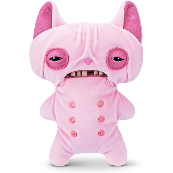 ZURU Fuggler Alley Cats “Wrinkle Mcstinkles” 9-inch stuffed plush – a scrappy stray-turned-monster plush cat. These cats aren’t here to purr, they’re here to plot! Wrinkle Mcstinkles may look like a scrappy stray, but once he sneaks into your home, the plush chaos begins — a master of disguise pretending to be an innocent alley cat just long enough to con his way inside.
Made from super-soft plush, this medium-sized 9 inch/22cm stuffed animal comes with creepy human-like teeth, a mischievous personality, a