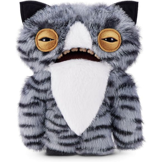 ZURU Fuggler Alley Cats “Wide Eyed Cat” 9-inch stuffed plush – a scrappy stray-turned-monster plush cat. These cats aren’t here to purr, they’re here to plot! Wide Eyed Cat may look like a scrappy, startled stray, but once he sneaks into your home, the plush chaos begins — a master of disguise pretending to be an innocent alley cat just long enough to con his way inside.
Made from super-soft plush, this medium-sized 9 inch/22cm stuffed animal comes with creepy human-like teeth, a mischievous personality, a