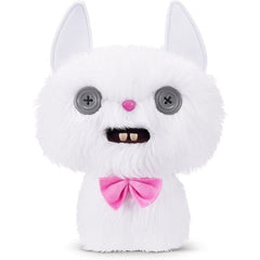 ZURU Fuggler Alley Cats “Cheezee” White 9-inch stuffed plush – a scrappy stray-turned-monster plush cat. These cats aren’t here to purr, they’re here to plot! Cheezee White may look like a scrappy stray, but once he sneaks into your home, the plush chaos begins — a master of disguise pretending to be an innocent alley cat just long enough to con his way inside.
Made from super-soft plush, this medium-sized 9 inch/22cm stuffed animal comes with creepy human-like teeth, a mischievous personality, and the rar