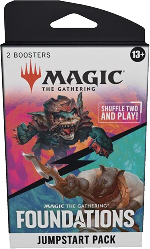 Contains 2 Foundations Jumpstart packs. Ready to play right out of the box!