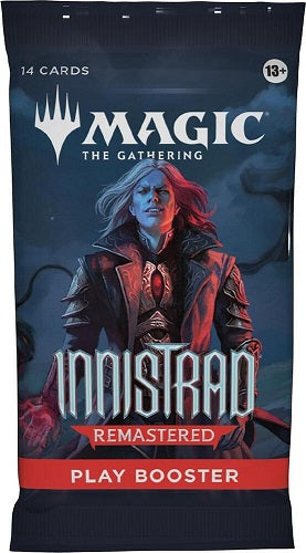 Return to the plane of glorious gothic horror and dig up fan-favorite reprints from every Innistrad set ever made with Innistrad Remastered. Cackle with delight at Showcase treatments from Innistrad’s past and behold all-new borderless art that’s hauntingly boo-tiful. Plus, every booster arrives nostalgia-packed with a Retro frame card!
Play Boosters are the best way to explore all the gothic horror world of Innistrad has to offer. Play Boosters are balanced for Limited play, perfect to open just for fun, a