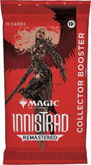 Return to the plane of glorious gothic horror and dig up fan-favorite reprints from every Innistrad set ever made with Innistrad Remastered. Cackle with delight at Showcase treatments from Innistrad’s past and behold all-new borderless art that’s hauntingly boo-tiful. Plus, every booster arrives nostalgia-packed with a Retro frame card!
Uncover Innistrad’s most devilish threats and blessed relics. Collector Boosters are possessed with rare and/or mythic rare cards guaranteed, plus traditional foils and spec