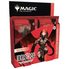 Release Date 01/24/25
Return to the plane of glorious gothic horror and dig up fan-favorite reprints from every Innistrad set ever made with Innistrad Remastered. Cackle with delight at Showcase treatments from Innistrad’s past and behold all-new borderless art that’s hauntingly boo-tiful. Plus, every booster arrives nostalgia-packed with a Retro frame card!
Uncover Innistrad’s most devilish threats and blessed relics. Collector Boosters are possessed with rare and/or mythic rare cards guaranteed, plus tra