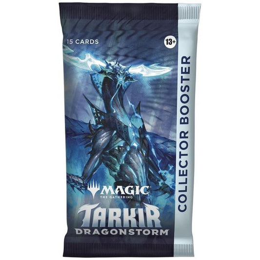 Contents:
Each Collector booster may contain these cards: TDM 1–276, 287–419; TDC 1–10, 51-90; SPG 104–118
• Each Collector Booster includes 9–11 Traditional Foil cards
• 5 cards of rarity Rare or higher
• 3–5 Uncommon
• 4–6 Common
• 1 Land card
• Headliner card in <1% of boosters