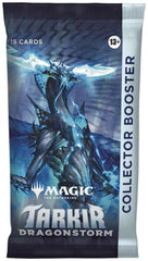 Contents:
Each Collector booster may contain these cards: TDM 1–276, 287–419; TDC 1–10, 51-90; SPG 104–118
• Each Collector Booster includes 9–11 Traditional Foil cards
• 5 cards of rarity Rare or higher
• 3–5 Uncommon
• 4–6 Common
• 1 Land card
• Headliner card in <1% of boosters