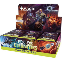 Release Date: 08/01/2025
Experience Magic: The Gathering like you've never seen it before in Edge of Eternities. This far-out set takes the Magic Multiverse into the realm of science fantasy. You'll spacewalk through the Sothera system, an enigmatic realm at the far edges of the Multiverse. The sky isn't the limit; we're taking to the stars.
Contains 30 Play boosters. Each Booster contains 14 cards.