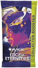 Contains
15 Magic: The Gathering cards
Collector Boosters may contain these cards: EOE 1–266, 277–392; EOC 1–4, 2–44; EOS 1–180; SPG 119–128
0–3 Galaxy Foil and 10–13 Traditional Foil cards
Includes 5 cards of rarity Rare or higher and 4 Uncommon, 5 Common, and 1 Land cards
Headliner Mythic in <1% of boosters