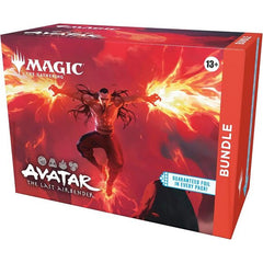 The Bundle is a great gift for Magic superfans and newcomers alike who visit your store. It contains a little bit of everything to get a player's collection off the ground, including nine Play Boosters (each with 14 Magic: The Gathering cards), lands, and more—plus an oversized set-themed Spindown life counter.
Contents:
9 Magic: The Gathering | Avatar: The Last Airbender Play Boosters
1 traditional foil card with Bundle-exclusive alternate art
5 traditional foil Appa lands
5 non-foil full-art Appa lands
10