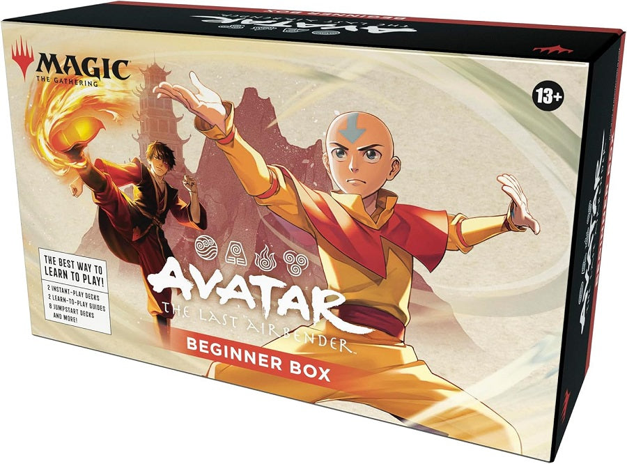 Your Magic: The Gathering journey begins with a friend beside you! Play your very first game in a guided battle of Aang versus Zuko. Choose your side and send your forces to your opponent while learning essential gameplay lessons. Then, once you've conquered the basics, master the remaining elements with Avatar: The Last Airbender-themed decks—just combine two packs and you're ready to go!
Contents:
2 instant-play decks
2 learn-to-play guides
1 rules reference guide
2 playmats
8 Themed decks
2 Spindown™ l