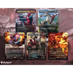 Well look who it is! Come in, come in. Don’t mind the robe. “Uncle Deadpool” is just crashing at Secret Lair for a few days. I’m actually doing a little tour of lairs, hideouts, sanctums, and strongholds and leaving ratings online. It’s been a blast. But I wasn’t expecting guests. Just, uh, kick back, relax, and . . . don’t sit on my red suit! It’s drying out. But check this out—Secret Lair made me my own Deadpool cards! Isn’t that nice? So pretty. This one even says, “trading card,” so you don’t forget. An