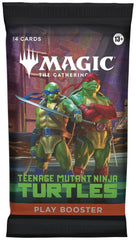 Release Date: Mar 6, 2026
Contents:
• 14 Magic: The Gathering cards
• May contain these cards: TMT 1–252; PZA 1–20
• 1–5 cards of rarity rare or higher (2: 25%; 3: 3%; 4: <1%)
• 2–5 uncommon cards
• 6–10 common cards
•1 land card
•1 card of any rarity is traditional foil
•Foil borderless mythic rare Turtle in <1% of boosters
•Traditional foil land replaces a land in 20% of boosters