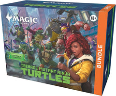 Release Date: Mar 5, 2026
Cowa-Bundle!
Magic: The Gathering gets a quadruple dose of mutagenic mayhem as the Teenage Mutant Ninja Turtles make their debut on the battlefield! Collect, construct, and combat with an iconic roster of allies and enemies from four decades of time-tested Turtle-mania. Get the drop on Shredder's goons with the all-new sneak mechanic, then enhance your team’s strength with Mutagen tokens to rise triumphant like the true heroes of New York!
The Bundle is a great gift for Magic super