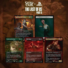 Contents:
• 1x Abby, Merciless Soldier
• 1x Ellie, Vengeful Hunter
• 1x Dictate of Erebos as "Ellie's Rage"
• 1x Mycoloth as "Cordyceps Rat King"
• 1x Cordyceps Infected token