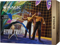Release Date: 11/17/2026
The Bundle offers a bevy of Play Boosters and additional Magic goodies to fuel you and your crew on your expedition towards strange new worlds! It's a great gift for Magic fans and newcomers alike who visit your store. Bundles have a little bit of everything to get a player's collection off the ground, plus an oversized Spindown™ life counter themed after the set.
Contents:
• 9 Magic: The Gathering® | Star Trek™ Play Boosters
• Each Play Booster contains 14 Magic: The Gathering card