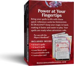 Dungeons & Dragons Reference Cards Spells Level 2-3 D&D