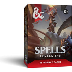 Bring your spells to life with these quick-reference cards for Dungeons & Dragons. Keep your magic in hand, making it faster and easier to play. Your spells are ready when adventure calls. For use with the Player’s Handbook. Included inside: 41 level 4 spells, 48 level 5 spells, 13 stat block cards, 5 customizable cards, and 1 instruction card.