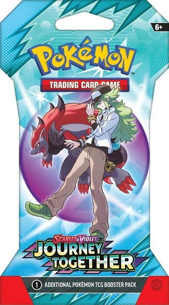 Trainer’s Pokémon Break into Battle! With deep trust and steady guidance, Trainers help bring out the best in their Pokémon. The bond they share empowers them to act as one in battle as they push their strength to the limit, including as Pokémon ex! Team up with N’s Zoroark ex, Iono’s Bellibolt ex, Lillie’s Clefairy ex, Hop’s Zacian ex, and more Trainer’s Pokémon, and discover the unstoppable power of friendship in the Pokémon TCG: Scarlet & Violet—Journey Together expansion!