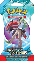 Trainer’s Pokémon Break into Battle! With deep trust and steady guidance, Trainers help bring out the best in their Pokémon. The bond they share empowers them to act as one in battle as they push their strength to the limit, including as Pokémon ex! Team up with N’s Zoroark ex, Iono’s Bellibolt ex, Lillie’s Clefairy ex, Hop’s Zacian ex, and more Trainer’s Pokémon, and discover the unstoppable power of friendship in the Pokémon TCG: Scarlet & Violet—Journey Together expansion!