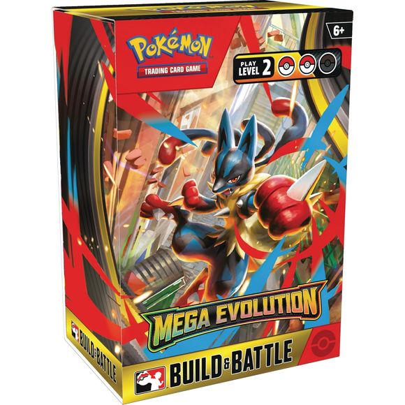 Inside, you’ll find: A 40-card ready-to-play deck, including 1 of 4 unique foil promo cards 4 Pokémon TCG: Mega Evolution booster packs A code card for Pokémon TCG Live