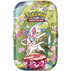 Pokémon Escarlata y Púrpura SV8.5 Evoluciones Prismáticas Mini Lata (1 Mini Lata Aleatoria)