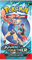 Trainer’s Pokémon Break into Battle! With deep trust and steady guidance, Trainers help bring out the best in their Pokémon. The bond they share empowers them to act as one in battle as they push their strength to the limit, including as Pokémon ex! Team up with N’s Zoroark ex, Iono’s Bellibolt ex, Lillie’s Clefairy ex, Hop’s Zacian ex, and more Trainer’s Pokémon, and discover the unstoppable power of friendship in the Pokémon TCG: Scarlet & Violet—Journey Together expansion!