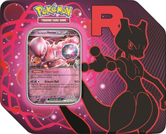 Aim for World Domination with Team Rocket! Bring your ambitious plans to fruition by joining forces with some of Team Rocket's toughest Pokemon! With this tin, choose the strategic mind of Team Rocket's Mewtwo ex, the potent toxins of Team Rocket's Nidoking ex, or the prideful power of Team Rocket's Persian ex as a foil promo card, then discover more Pokemon and Trainer cards inside a handful of booster packs. This Pokemon TCG: Team Rocket Tin includes: 1 foil promo card featuring Team Rocket's Mewtwo ex, T