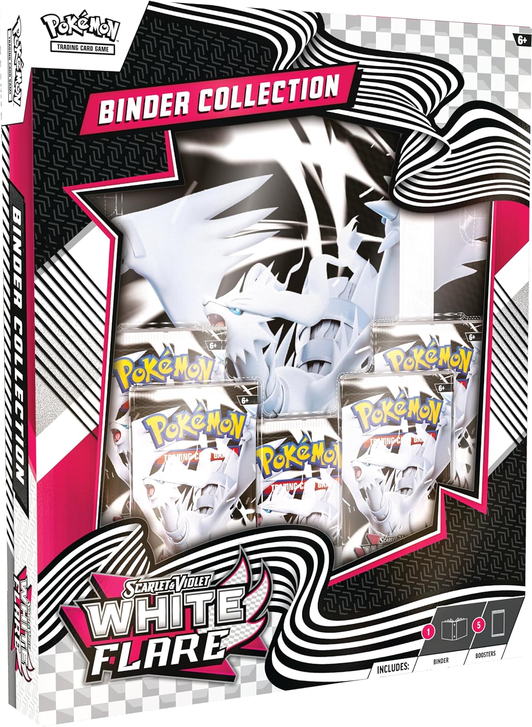 How Many Pages Can You Fill? Just like a Pokédex, a binder makes it easy to keep track of your Pokémon collection! With this 9-pocket binder, you can show off many of your favorite Pokémon TCG cards. Get a head start filling it up with 5 booster packs from the special Scarlet & Violet—White Flare expansion.