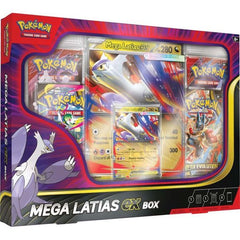 Combine Legendary Power & Speed with Mega Latias ex! Mega Evolution takes the power of the Legendary Pokemon Latias past its limit! With awesome speed, it surges through the sky with draconic might. Now you can team up with Mega Latias ex as a playable foil promo card, plus an oversize lenticular card with amazing artwork. You also get four booster packs with even more Pokemon inside! The Pokemon TCG: Mega Latias ex Box includes: 1 foil promo card featuring Mega Latias ex, 1 oversize lenticular promo card f