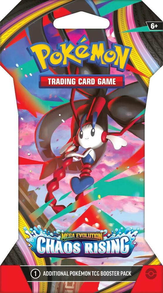 Release Date: 05/22/2026
Take On the Challenge of an Eternity! The hustle and bustle of the city turns into havoc as Mega Floette ex brings turmoil to the streets! Filled with courage and determination, Mega Greninja ex gathers other powerful Mega Evolution Pokemon ex, including Mega Pyroar ex and Mega Dragalge ex, to ward off this growing threat. As night falls, danger blossoms in the Pokemon TCG: Mega Evolution- Chaos Rising expansion! Over 120 cards. More new Mega Evolution Pokemon ex. More than 25 Train