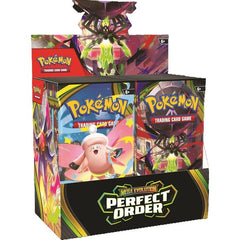 LIMIT 3 per person
Release Date: 03/27/2026
Booster box contains 36 packs of Perfect Order
Secret Powers Awaken! The pulse of the city beats in sync with the Pokemon and people who call it home- and preserving the order of it all is Mega Zygarde ex, the Legendary Pokemon who embodies strength in numbers! With threatening forces held at bay, peaceful days are ahead for the city's residents, including Pokemon like Mega Clefable ex, Mega Starmie ex, and Meowth ex, in the Pokemon TCG: Mega Evolution Perfect Or