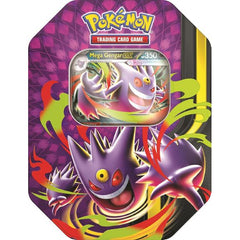 Mega Evolution Pokemon ex Fill the Night with Magic! A moonlit night makes the perfect stage for Mega Evolution Pokemon ex to come out and play! With this tin, you can choose the menacing grin of Mega Gengar ex or the whimsical wings of Mega Clefable ex, then find more Pokemon inside a handful of booster packs. The Pokemon TCG: Mega Moonlit Tin includes: 1 foil promo card featuring Mega Gengar ex or Mega Clefable ex, 4 Pokemon TCG booster packs, and A code card for Pokemon TCG Live.